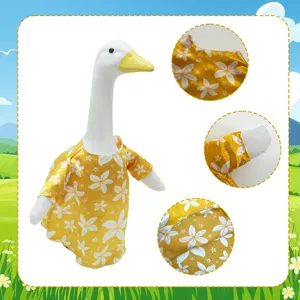 Pastoral Pet Duck Goose Clothes Floral Polka Dot Print Summer Breathable Outfits For Call Duck Small Animal Dress Up Costume