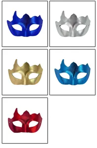 Kleurrijk PVC feestmasker met uniek puntig ontwerp, ideaal voor Halloween en maskeradebals.