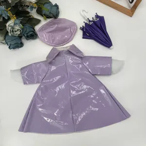 23-Zoll Veranda Gans Outfit einfarbiges Regenmantel dreiteiliges Set dekorative Puppenkleidung
