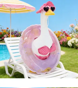 Summer Hawaiian porch goose outfit bikini swim ring set 23 inch decorative apparel props.