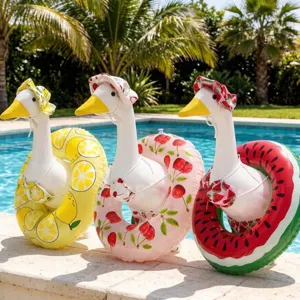 Lustige Ente Frucht Schwimmring Foto Requisiten und Sommer Bikini Kostüm Set für Haustier Deko.