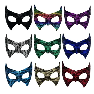Colorful PVC snake texture bat mask half face Halloween masquerade party dress up props