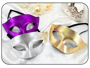 Sexy PVC Masken Set, Venedig Party Augenmaske für Damen und modische Kostümkleidung.