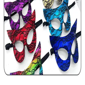 Maschera da gatto in pizzo con motivo serpente PVC maschera da festa atmosfera elegante