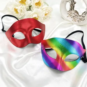 PVC Verbund Maske Maskenball Venedig Party Augenmaske stilvolle rote und regenbogen Kostüm Zubehör
