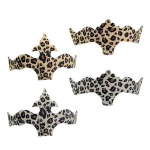 Accessori per occhiali in PVC con stampa leopardata maschera festa in maschera 4pz