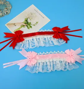 Doux lolita dentelle bandeau ruban nœud couvre-chef cosplay fête performance accessoires