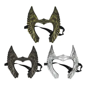 Winged Goddess Warrior Cosplay Mask Fantasy Warrior Queen Crown Party Prop 3 Colors
