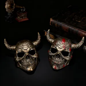 Halloween eng schedel masker demon hoorns feest cosplay rekwisieten decoratie