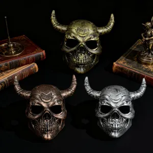 Halloween eng schedel masker demon hoorns feest mannen cos rekwisieten escape room