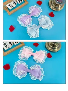 Cute Lolita lace hair bow sweet Japanese style hair clip cute hair accessory for girls
