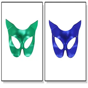 Catwoman half face PVC mask cat eye mask for party carnival nightclub sexy masquerade use.