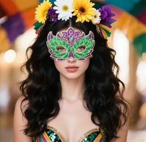 Mardi Gras pailletten masker feest bal kleurrijke glitter masker verkleedpartij rekwisieten