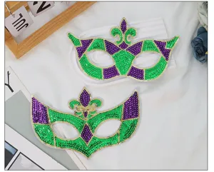 Mardi Gras feest pailletten masker kleurrijke feestelijke carnaval verkleed oogmasker rekwisieten