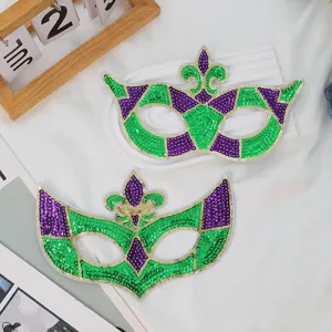 Pailletten Mardi Gras masker feest carnaval kleurrijke glitter masker verkleedkleding rekwisiet