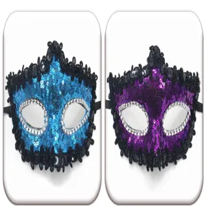 Maskenball Pailletten Maske Halbgesicht Augenmaske für Frauen Karneval Ball Kostüm Party Requisite