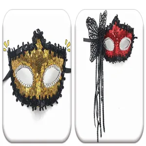 Halloween Party Maskerade Maske Pailletten Halbgesicht Maske Damen Karneval Augenmaske