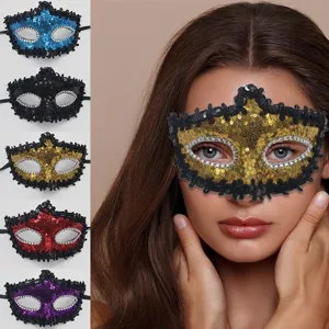 Damen Maskenball Maske Glitzer Pailletten Halbgesicht Augenmaske Mit Schmetterling Quaste Handheld Stab Für Halloween Karneval Abschlussball Party Zubehör