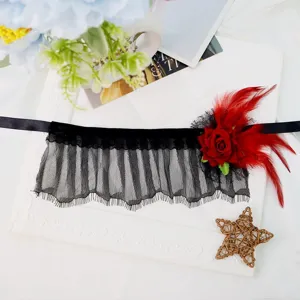 Sexy spitze feder party maske maskerade geheimnisvolle verkleidung nachtclub kostüm zubehör