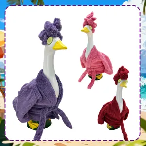 Gans Bademantel Outfit Set, kuschelige Fleece Hof Deko fuer Urlaub lustige Gartenparty.