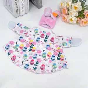 Paaseieren gans outfit 23 inch witte gans decoratieve jurk en konijnenhoed set