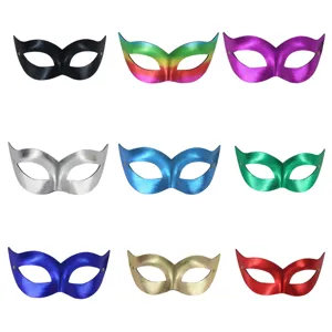 Masque de venise bal masqué demi visage PVC métallique coloré fête yeux femmes