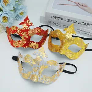 Máscara veneciana de mascarada media cara PVC fiesta disfraz accesorios de moda y eventos