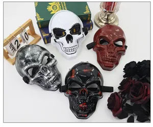 Halloween scary skull masks set adult horror ghost costume party performance props decor.