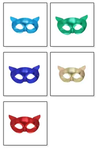 Masque chat PVC composite bal masqué fête demi-visage accessoire de costume femme