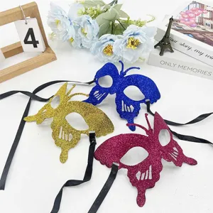 Halloween glitter butterfly mask sexy venetian masquerade party mask for women party props