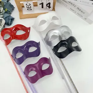 Retro Plain Half Face Handheld Mask For Masquerade Party Halloween Costume Sexy Handheld Mask Party Decoration Unisex