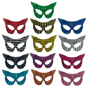 Bunte Pailletten Katzenohren Masken fur Halloween Party sexy Damen Augenmaske Requisiten.