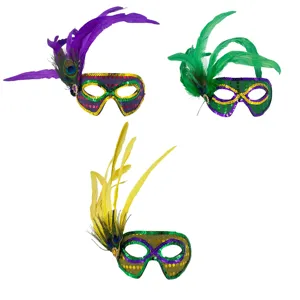 Feder Maskerade Maske Pailletten Karneval Party Augenmaske dekorative Requisiten Feiern.