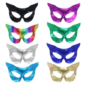 Cat woman half face PVC mask sexy party masquerade eye mask colorful festival costume item