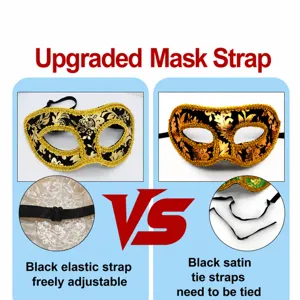 Halloween masquerade feest heren masker fluwelen kant half gezicht masker met verstelbare bandjes