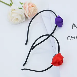 Serre-tête rose simulée bandeau floral style ins mignon accessoires de cheveux fée chic