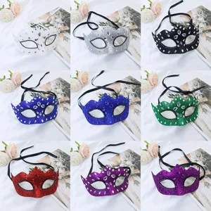 Maskenball Maske Für Damen Strass Krone Halbes Gesicht Maske Venezianische Prinzessin Party Glitzer Maske Kostüm Zubehör
