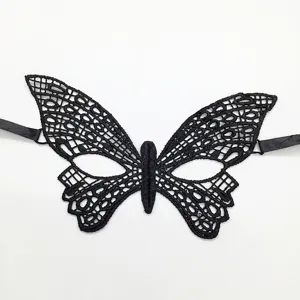 Schwarze Spitzen Schmetterling Maske Maskerade Augenmaske Party Kostüm Sexy Maske