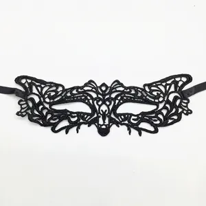 Schwarze Spitzenmaske für Damen, sexy Maskerade Augenmaske für Party, Ball und Kostüm.