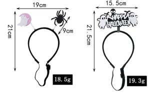Halloween Haustier Stirnband Kostüm gruselige Party Zubehör Geist Spinne Design verstellbarer Gurt