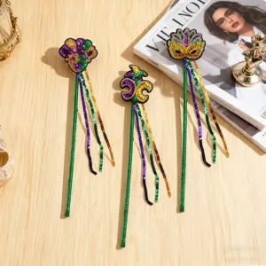 Mardi Gras pailletten handstokken carnaval feest optreden rekwisieten kostuum accessoires