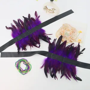 Halloween Feather Leg Cuffs Gothic Costume Accessories Plush Leg Warmers for Party