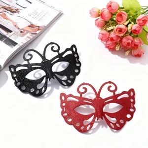 Set maschera farfalla glitterata per Halloween, antifaccia sexy per festa di ballo.