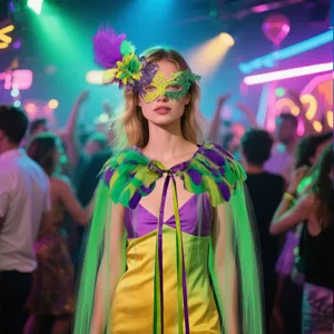 Αξεσουάρ Πάρτι για το Καρναβάλι της Βενετίας Μάσκα με Φτερά και Στρας και Σέξι Διχτυωτό Σάλι με Φτερά Αξεσουάρ Μεταμφίεσης για Γυναίκες