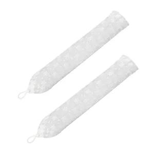White lace mesh sleeves elegant fingerless arm covers for wedding stage performance party