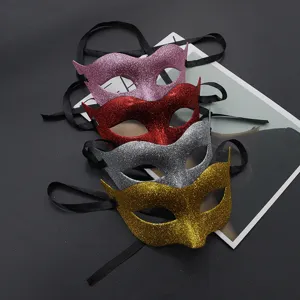 Glitzer Masken Set für Karneval Kostümparty Venedig Augenmasken Party Masken 4 Stück