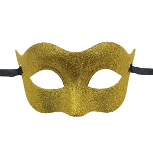 Gold Glitzer Maskerade Maske für Halloween Party Venezianische Halbgesicht Augenmaske Kostüm Zubehör