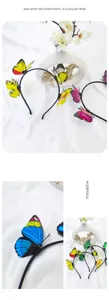 Serre-tete papillon colore printemps ete mignon accessoire de cheveux mode coiffure chic