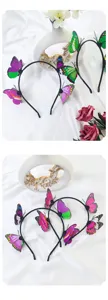 Serre-tête papillon jolis accessoires de cheveux floraux mignons pour femmes et filles.