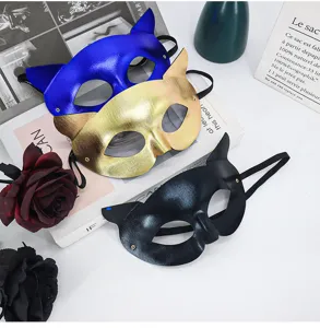 Sexy PVC chat visage masque de fete pour les yeux pour femmes deguisement de fete.